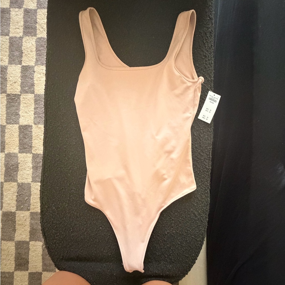Blush Pink Abercrombie Scoop Neck Bodysuit